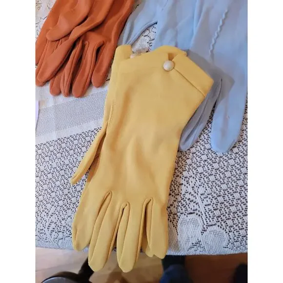 14 pair designer ladies nylon dress gloves SIZE 6-7.5